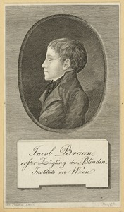 Jacob Braun, Pupil at the Blind Institute in Vienna