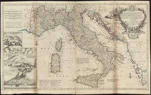 A new map of Italy distinguishing all the sovereignties in it, whether states, kingdoms, dutchies, principalities, republicks, &c
