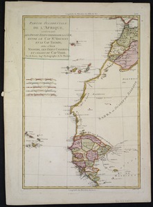 Partie occidentale de L'Afrique, contenant les pays et etats voisins de la côte, entre le Cap St. Vincent et le Cap Tagrin