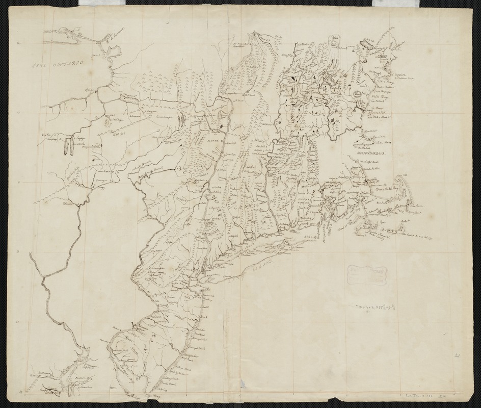[Manuscript map of coast from Maine to Delaware]