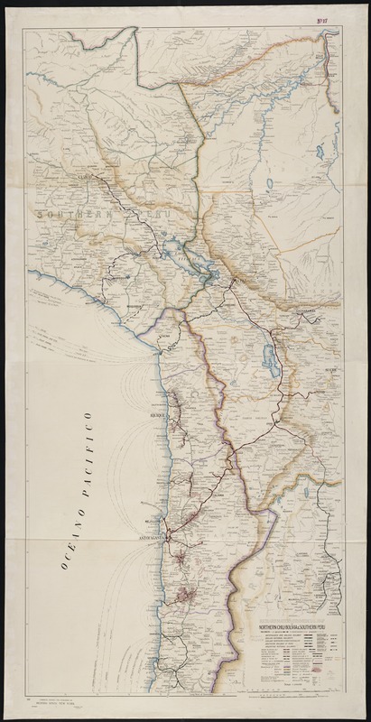 Richard Mayer's commercial map of Northern Chili, Bolivia & southern Peru