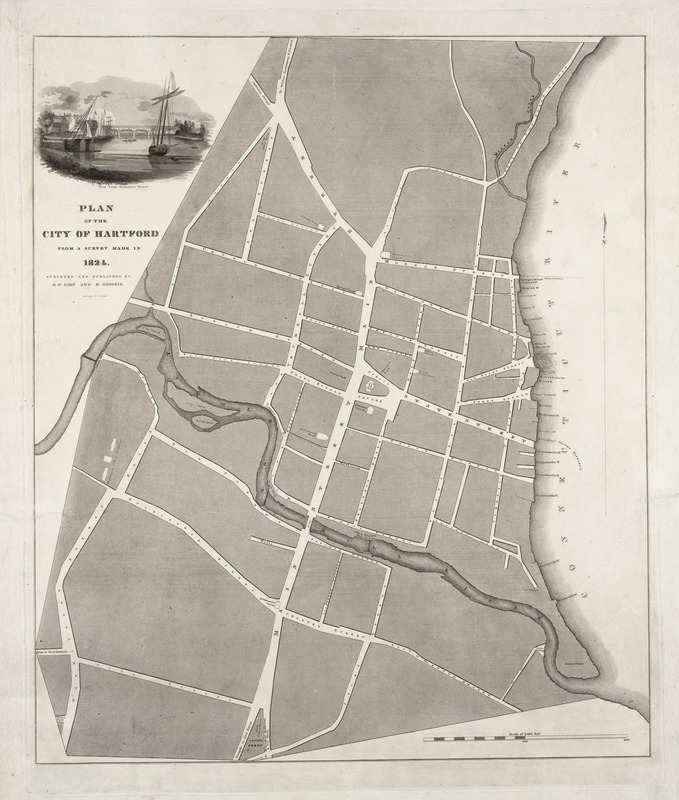 Plan of the city of Hartford from a survey made in 1824