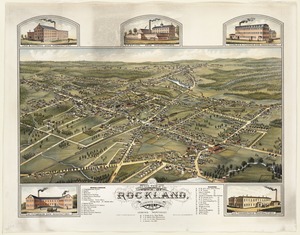 Birds eye view of the town of Rockland, Plymouth County, Mass