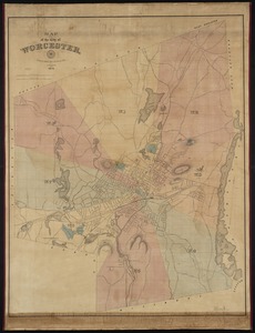 Map of the city of Worcester