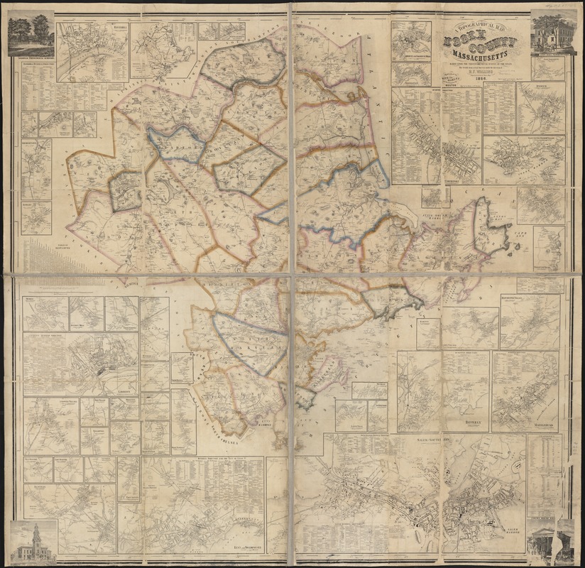 A topographical map of Essex County, Massachusetts