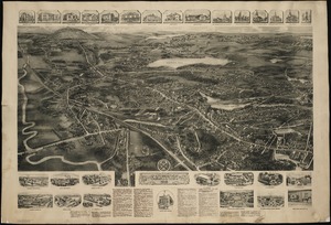 Aero view of Canton, Mass. 1918