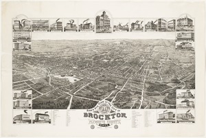 Bird's eye view of the city of Brockton, Plymouth County, Mass