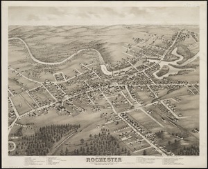 Bird's eye view of Rochester, Strafford County, New Hampshire, 1877