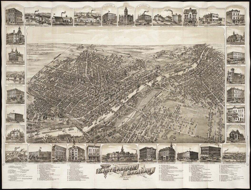 Cities of East Saginaw and Saginaw, Michigan, 1885