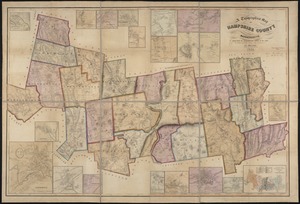 A topographical map of Hampshire County Massachusetts