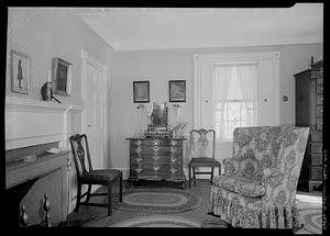 Ropes Mansion, Salem, interior, bedroom - fireplace