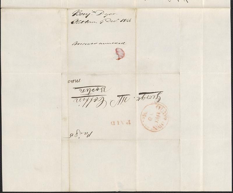 Benjamin Dyer to George Coffin, 9 December 1846 - Digital Commonwealth