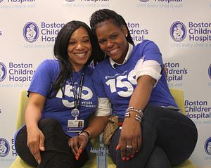 Shani Brown and Lakeara Ingram at the Boston Children's Hospital Photo Sharing Event