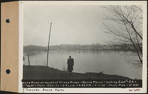 Ware River at mouth of Prince River, Barre Plains, looking east towards Barre Plains, drainage area = 117 square miles, flow = 1450 cubic feet per second = 12.4 cubic feet per second per square mile, Barre, Mass., 4:25 PM, Apr. 17, 1933