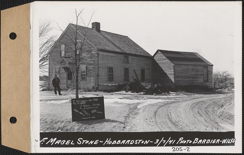 F. Mabel Stone, house, Hubbardston, Mass., Mar. 7, 1941 Parcel no