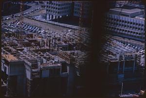 Elevated view of Boston City Hall construction