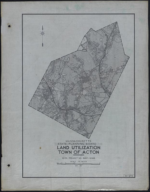Land Utilization Town of Acton Digital Commonwealth