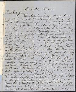 Letter from Zadoc Long to John D. Long, February 11, 1856