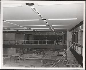 Construction of Boylston Building, Boston Public Library, view from Mezzanine