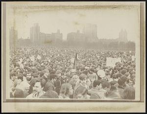 Thousands gather in Central Park to protest the Vietnam war 4/15. The group then marched to the United Nations to continue the protest.