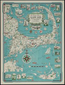 A picture chart of Cape Cod, Martha's Vineyard and Nantucket