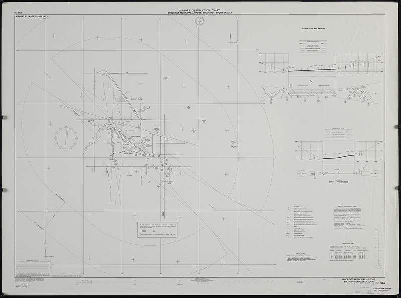 Airport obstruction chart, OC 969, Brookings Municipal Airport, Brookings, South Dakota