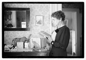 Shumaker, Mrs. James H. (Nellie) collector of miniature elephants