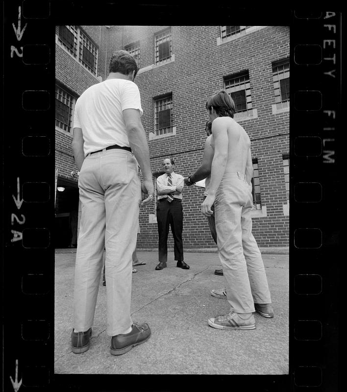 Sheriff Buckley and prisoners at Middlesex County Jail, Billerica ...