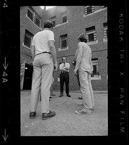 Sheriff Buckley and prisoners at Middlesex County Jail, Billerica