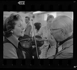 Alice Clemens & Fred Townsend at Old-Time Fiddlers' Contest, Barre, Vermont