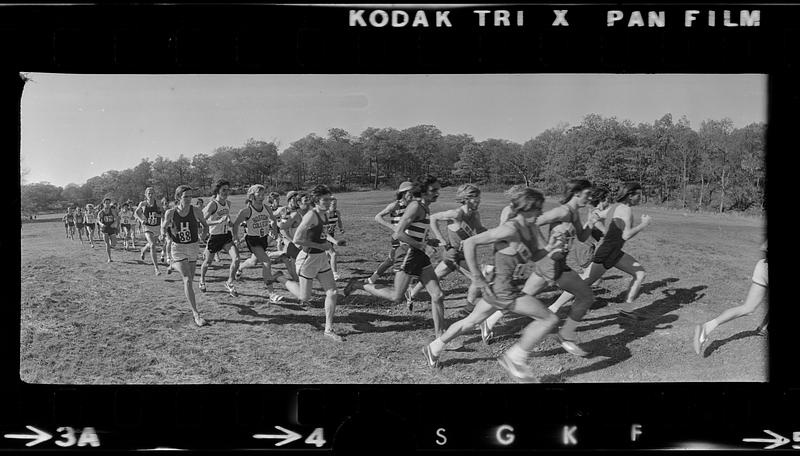 Intercollegiate cross country foot race, Franklin Park, Boston