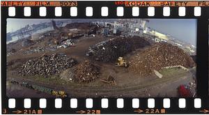 Scrap metal yard by Mystic River, Boston