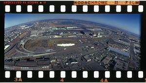 Logan Airport highway access aerial shot, Boston
