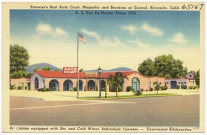 Traveler's Rest Auto Court, Magnolia and Brockton at Central, Riverside, Calif.