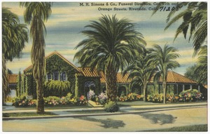 M. H. Simons & Co., Funeral Directors, Cor. 11th and Orange Streets, Riverside, Calif.