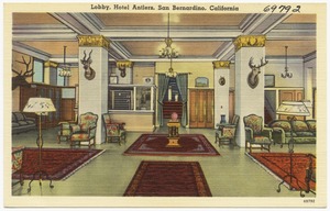 Lobby, Hotel Antlers, San Bernardino, California