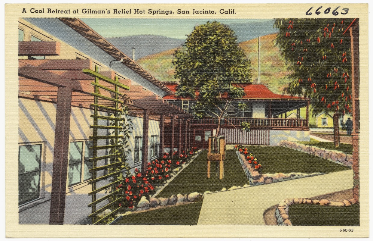 A Cool Retreat at Gilman's Relief Hot Springs, San Jacinto, Calif.
