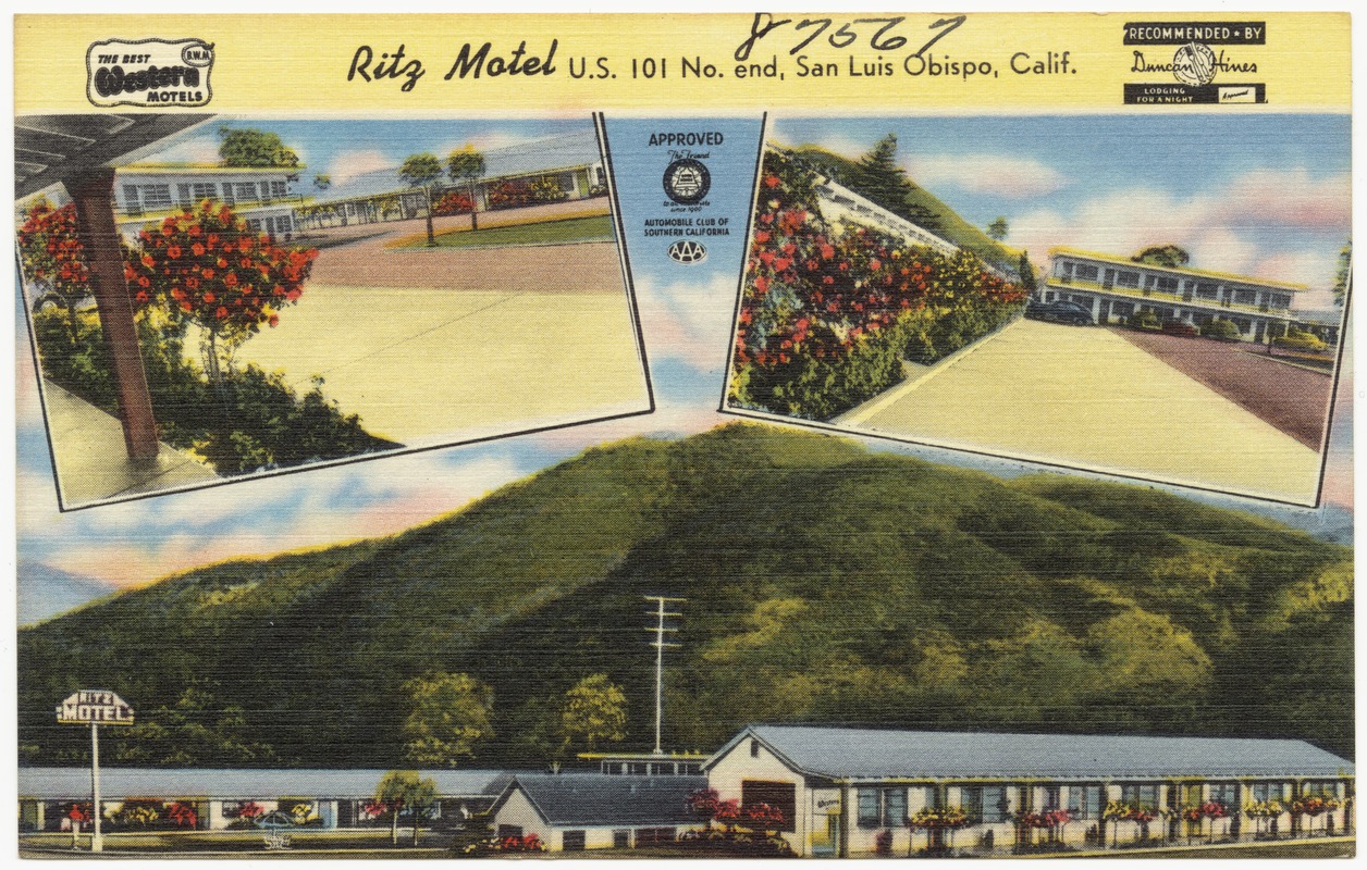 Ritz Motel, U. S. 101, No. end, San Luis Obispo, Calif.