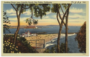Looking Down upon Cabrillo Beach, San Pedro, California