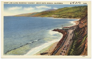 Coast Line Along Roosevelt Highway, Above Santa Monica, California