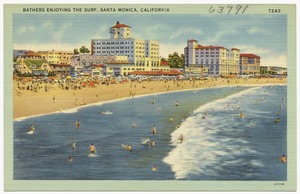Bathers Enjoying the Surf, Santa Monica, California