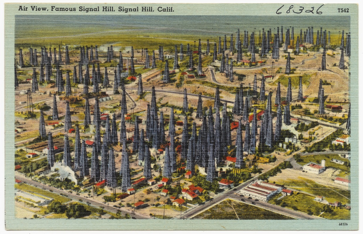 Air View, Famous Signal Hill, Signal Hill, Calif.