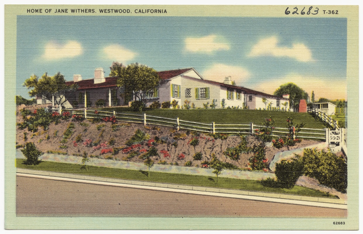 Home of Jane Withers, Westwood, California