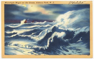 Moonlight magic on the ocean, Asbury Park, N. J.