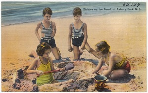 Kiddies on the beach at Asbury Park, N. J.