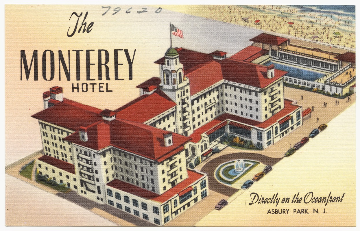 The Monterey Hotel directly on the oceanfront, Asbury Park, N. J.