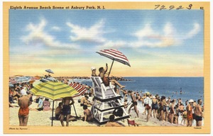 Eighth Avenue beach scene at Asbury Park, N. J.