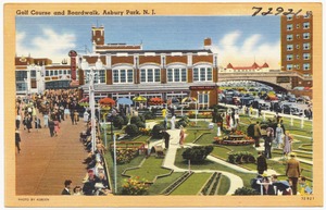 Golf course and boardwalk, Asbury Park, N. J.