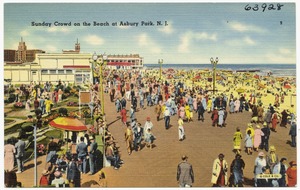 Sunday crowd on the beach at Asbury Park, N. J.