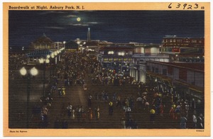 Boardwalk at night, Asbury Park, N. J.